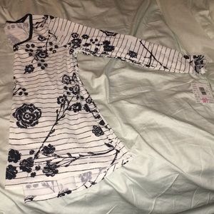 LuLaRoe Lynnae • NWT • size M • 2018 noir & blanc